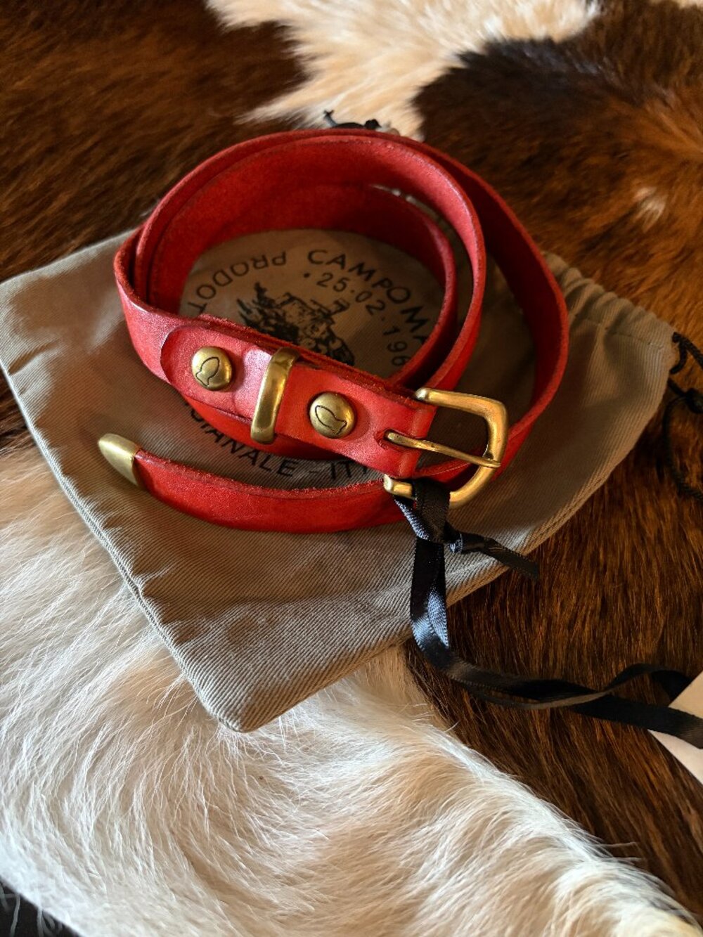 Campomaggi Skinny Leather Belt - Size 90